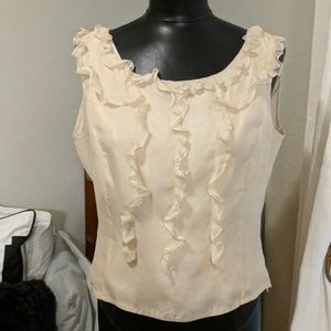 Oscar de la Renta Pale Yellow Silk Shirt